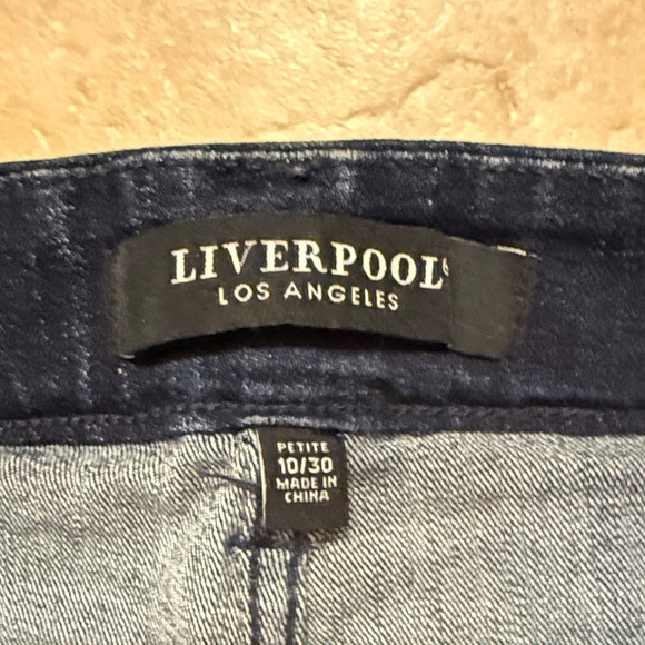 Liverpool Dark Blue Flare Jeans Cropped - Picture 2 of 5